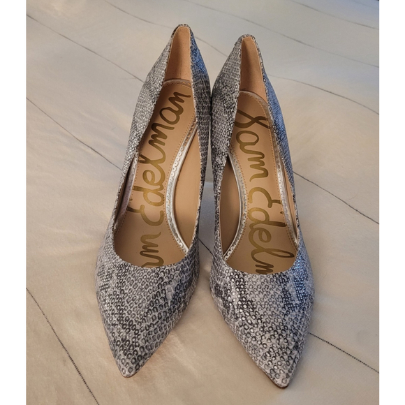 Sam Edelman Hazel Beach Multi/Pacific Snake Leather High Heels Sz 10.5 NWOB - Picture 1 of 7